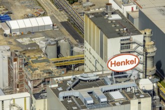 Aerial view, Henkel AG chemical plant site, Holthausen, Düsseldorf, Rhineland, North