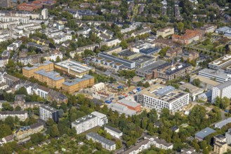 Aerial view, University Hospital Düsseldorf, Bilk, Düsseldorf, Ruhr area, North Rhine-Westphalia,