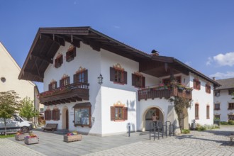 Town Hall, Törwang, Samerberg, Chiemgau, Upper Bavaria, Bavaria, Germany
