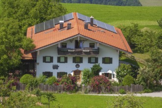 Residential building, Samerberg, Chiemgau, Upper Bavaria, Bavaria, Germany