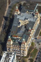 Aerial view, Asklepios Fachklinik Fürstenhof in Bad Wildungen in Hesse. Bad Wildungen, spa centre