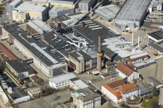 Aerial view, Continental Reifen Deutschland GmbH Korbach plant in Korbach. District town Korbach,