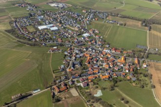 Aerial view, Meineringhausen in Korbach. District town Korbach, district Waldeck-Frankenberg in