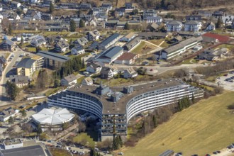 Aerial view, Sauerland Stern Hotel in Willingen in Hesse. Willingen (Upland), district