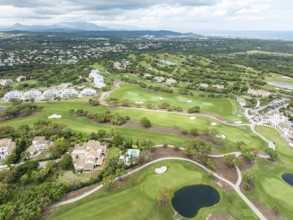 The San Roque Club Golf Resort. Aerial view. Drone shot. Cádiz province, Andalusia, Spain