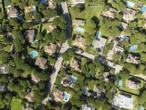 The Roche housing estate. Aerial view. Drone shot. Cádiz province, Andalusia, Spain