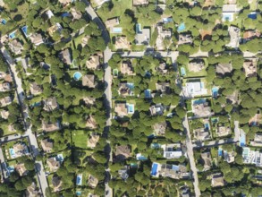 The Roche housing estate. Aerial view. Drone shot. Cádiz province, Andalusia, Spain