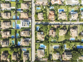 The Roche housing estate. Aerial view. Drone shot. Cádiz province, Andalusia, Spain