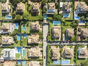 The Roche housing estate. Aerial view. Drone shot. Cádiz province, Andalusia, Spain