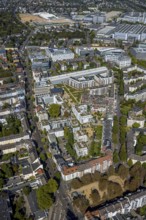 Aerial view, new residential area and office space, Ulmenstraße urban quarter, former Düsseldorf