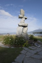 Inukshuk, welcome sculpture, Vancouver, Canada