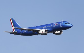 An Airbus A320-216 of the Italian airline ITA Airways. However, the aircraft is registered in