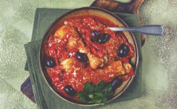Pollo alla romana, Roman chicken, homemade, no people