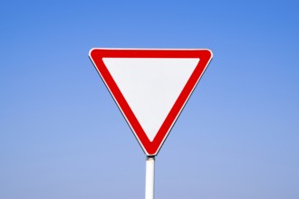 Road signs, give way. Krasnodar, Russia