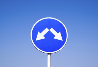 The sign of the crossing. Road signs. Taman, Krasnodar Krai, Russia