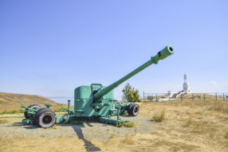 Cannon artillery. Museum of weapons. Veselovka, Russia
