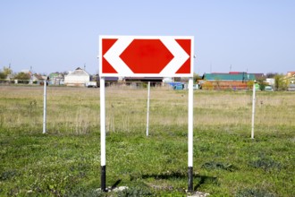 Road sign. The sign of the crossing. Krasnodar, Russia
