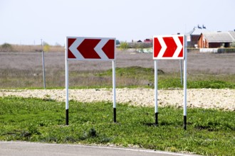 Road sign. The sign of the crossing. Krasnodar, Russia