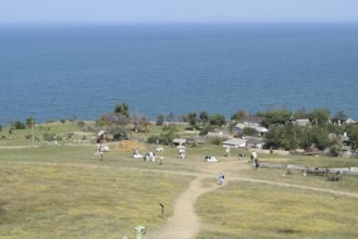 The landscape at the Cossack village, a museum Ataman. Taman, Krasnodar Krai, Russia
