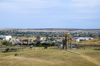 The landscape at the Cossack village, a museum Ataman. Taman, Krasnodar Krai, Russia