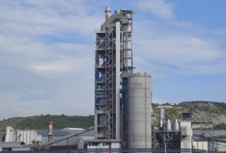 A large cement plant. Verkhnebakansky cement plant. Krasnodar, Russia