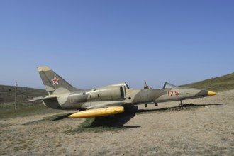 Monument of fighter aircraft near the Cossack village Ataman. Taman, Krasnodar Krai, Russia