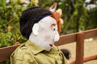 The faces of rag dolls. Taman, Krasnodar Krai, Russia