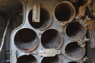 Compartment in the tank for loading shells. Taman, Krasnodar Krai, Russia