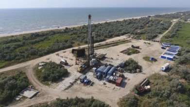 Carrying out repair of an oil well. Atyrau, Kazakhstan