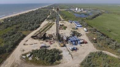 Carrying out repair of an oil well. Atyrau, Kazakhstan