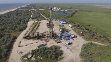 Carrying out repair of an oil well. Atyrau, Kazakhstan