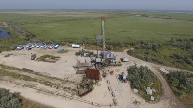 Carrying out repair of an oil well. Atyrau, Kazakhstan