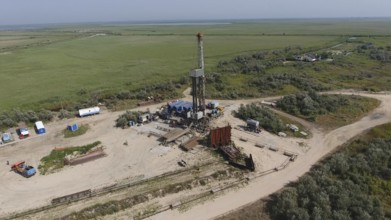Carrying out repair of an oil well. Atyrau, Kazakhstan