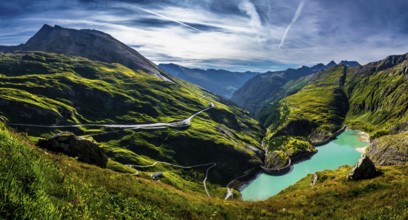 Pasterze Glacier Lake With Hydropower Dam In National Park Hohe Tauern With Großglockner High