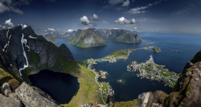 Spectacular Viewing Point Reinebringen Over Coastal Landscape At Reine And Hamnoy On Lofoten