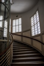 Staircase With Curved Steps In Historic Art Nouveaux Building In The Inner City Of Vienna In
