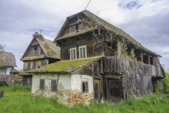 Old dilapidated wooden house, Cigoc, Sisak-Moslavina County, Croatia