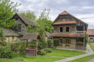 Old wooden house with well, Cigoc, Sisak-Moslavina County, Croatia