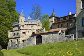 Eugenien Bastion, Lichtenstein Castle, fairytale castle of Württemberg, romantic fairytale castle