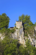 Augustenturm, Lichtenstein Castle, fairytale castle of Württemberg, romantic fairytale castle on