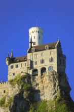 Lichtenstein Castle, fairytale castle of Württemberg, romantic fairytale castle on the eaves of the