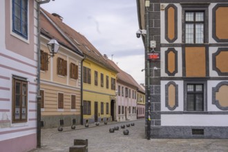 Alley in the old town centre of Varaždin, Varaždin County, Croatia