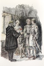Illustration by Hermann Ebers, 21 June 1881 to 10 February 1955, painter, draughtsman, artist,