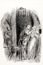 Illustration by Hermann Ebers, 21 June 1881 to 10 February 1955, painter, draughtsman, artist,