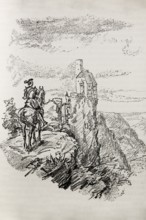 Illustration by Hermann Ebers, 21 June 1881 to 10 February 1955, painter, draughtsman, artist,