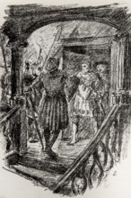 Illustration by Hermann Ebers, 21 June 1881 to 10 February 1955, painter, draughtsman, artist,