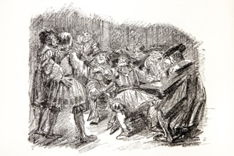 Illustration by Hermann Ebers, 21 June 1881 to 10 February 1955, painter, draughtsman, artist,