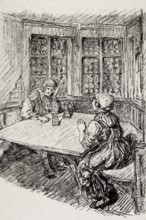 Illustration by Hermann Ebers, 21 June 1881 to 10 February 1955, painter, draughtsman, artist,