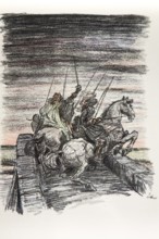 Illustration by Hermann Ebers, 21 June 1881 to 10 February 1955, painter, draughtsman, artist,