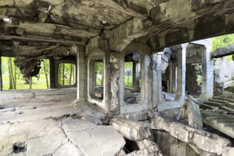 Destroyed Polish ammunition depot, ruin, Westerplatte, Gdansk, Gdansk, Poland